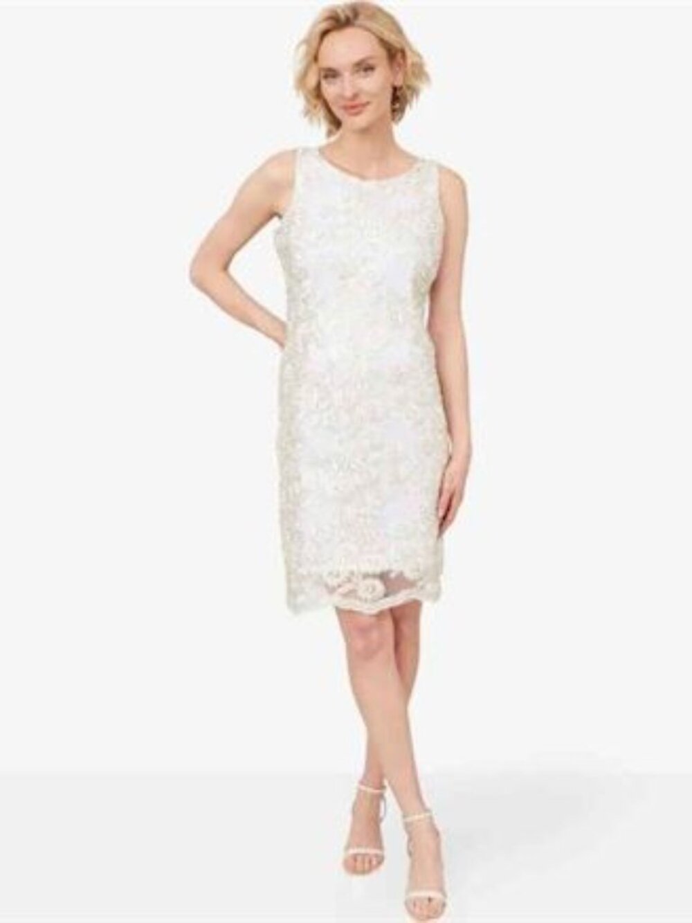 NWOT Nina Leonard Women's Sleeveless Sheath Dress (L)
